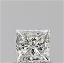 Natural Diamond 0.71 Carats, Princess with  Cut, K Color, VS1 Clarity and Certified by GIA