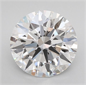 Lab Grown Diamond 3.37 Carats, Round with Ideal Cut, D Color, VVS1 Clarity and Certified by IGI