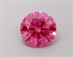 Picture of Lab Grown Diamond 1.80 Carats, Round with Ideal Cut, Fancy Vivid Pink Color, VS2 Clarity and Certified by IGI