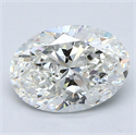 Diamante Natural 1.80 quilates, Ovalado , Color H, claridad VVS2 y certificado GIA