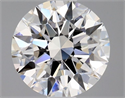 Natural Diamond 0.75 Carats, Round with Excellent Cut, F Color, IF Clarity and Certified by GIA