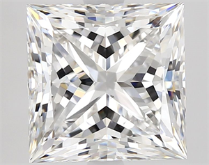 Picture of Natural Diamond 3.01 Carats, Princess with  Cut, E Color, VS2 Clarity and Certified by GIA