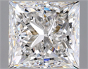 Natural Diamond 3.01 Carats, Princess with  Cut, F Color, VVS2 Clarity and Certified by GIA