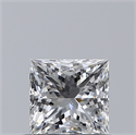 Natural Diamond 0.52 Carats, Princess with  Cut, E Color, VS2 Clarity and Certified by GIA