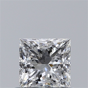 Picture of Natural Diamond 0.52 Carats, Princess with  Cut, E Color, VS2 Clarity and Certified by GIA