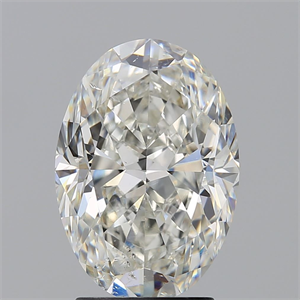 Picture of Natural Diamond 2.51 Carats, Oval with  Cut, H Color, SI2 Clarity and Certified by GIA