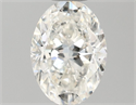 Natural Diamond 0.80 Carats, Oval with  Cut, J Color, SI1 Clarity and Certified by GIA