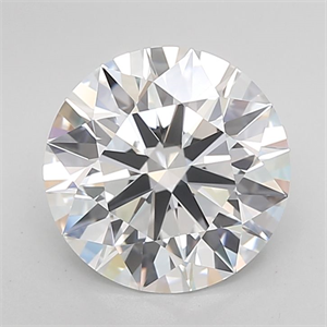 Picture of Lab Grown Diamond 3.36 Carats, Round with Ideal Cut, D Color, VVS1 Clarity and Certified by IGI