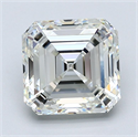 Natural Diamond 3.08 Carats, Asscher with  Cut, J Color, VS2 Clarity and Certified by GIA