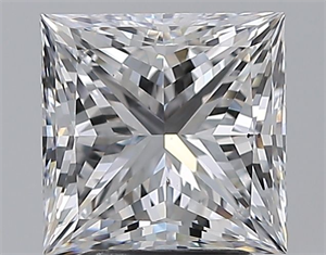 Picture of Natural Diamond 3.01 Carats, Princess with  Cut, E Color, SI1 Clarity and Certified by GIA
