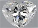 Natural Diamond 1.01 Carats, Heart with  Cut, F Color, SI2 Clarity and Certified by HRD