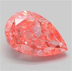 Picture of Lab Grown Diamond 4.64 Carats, Pear with  Cut, Fancy Vivid Pink Color, VS1 Clarity and Certified by IGI