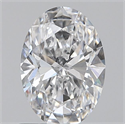 Natural Diamond 0.75 Carats, Oval with  Cut, D Color, SI2 Clarity and Certified by GIA