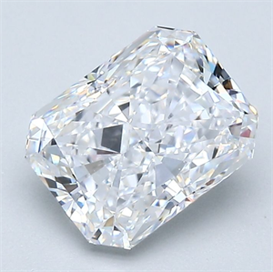 Picture of Natural Diamond 1.52 Carats, Radiant with  Cut, D Color, VVS2 Clarity and Certified by GIA