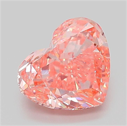 Picture of Lab Grown Diamond 2.09 Carats, Heart with  Cut, Fancy Vivid Pink Color, VS1 Clarity and Certified by IGI
