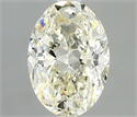 Natural Diamond 0.51 Carats, Oval with  Cut, L Color, SI2 Clarity and Certified by GIA