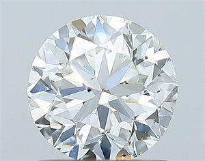 Picture of Natural Diamond 1.01 Carats, Round with Very Good Cut, H Color, SI1 Clarity and Certified by GIA