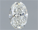 Natural Diamond 0.44 Carats, Oval with  Cut, H Color, VS2 Clarity and Certified by GIA