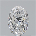 Natural Diamond 0.50 Carats, Oval with  Cut, D Color, VS2 Clarity and Certified by GIA