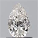 Diamante Natural 0.70 quilates, De pera , Color H, claridad VVS2 y certificado GIA