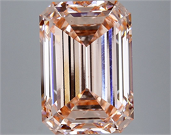 Picture of Lab Grown Diamond 8.13 Carats, Emerald with  Cut, Fancy Intense Pink Color, VS2 Clarity and Certified by IGI