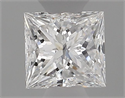 Natural Diamond 0.35 Carats, Princess with  Cut, E Color, SI1 Clarity and Certified by GIA