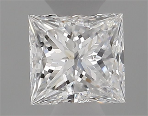 Picture of Natural Diamond 0.35 Carats, Princess with  Cut, E Color, SI1 Clarity and Certified by GIA