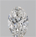Natural Diamond 0.54 Carats, Oval with  Cut, F Color, VVS1 Clarity and Certified by GIA