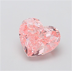 Picture of Lab Grown Diamond 2.52 Carats, Heart with  Cut, Fancy Vivid Pink Color, VVS2 Clarity and Certified by IGI