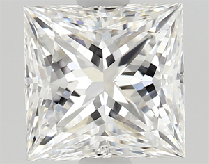 Picture of Natural Diamond 0.90 Carats, Princess with  Cut, E Color, VS1 Clarity and Certified by GIA
