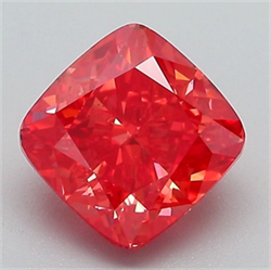 Picture of Lab Grown Diamond 1.76 Carats, Cushion with  Cut, Fancy Vivid Pink Color, VS1 Clarity and Certified by IGI