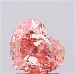 Picture of Lab Grown Diamond 2.02 Carats, Heart with  Cut, Fancy Intense Pink Color, VVS2 Clarity and Certified by IGI