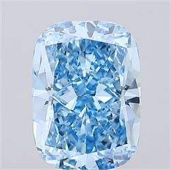 Picture of Lab Grown Diamond 12.09 Carats, CUSHION MODIFIED with  Cut, Fancy Vivid Blue Color, VS1 Clarity and Certified by IGI