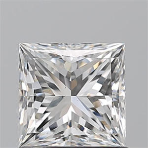 Picture of Natural Diamond 1.01 Carats, Princess with  Cut, F Color, VS2 Clarity and Certified by GIA