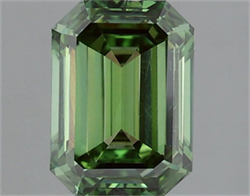 Picture of Lab Grown Diamond 1.99 Carats, Emerald with  Cut, Fancy Vivid Green Color, VVS2 Clarity and Certified by IGI