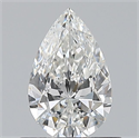 Natural Diamond 0.57 Carats, Pear with  Cut, F Color, VVS2 Clarity and Certified by GIA
