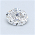 Natural Diamond 0.80 Carats, Oval with  Cut, D Color, SI1 Clarity and Certified by GIA
