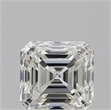 Natural Diamond 0.70 Carats, Asscher with  Cut, I Color, VVS2 Clarity and Certified by GIA