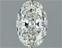 Natural Diamond 0.90 Carats, Oval with  Cut, K Color, VVS2 Clarity and Certified by IGI