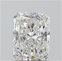 Natural Diamond 1.02 Carats, Radiant with  Cut, F Color, SI2 Clarity and Certified by GIA