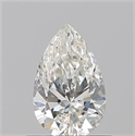 Natural Diamond 0.50 Carats, Pear with  Cut, H Color, VVS1 Clarity and Certified by GIA