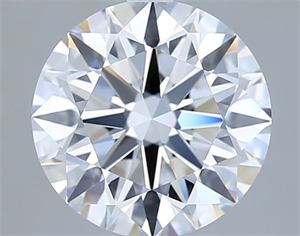 Picture of Lab Grown Diamond 3.04 Carats, Round with Ideal Cut, D Color, IF Clarity and Certified by IGI