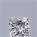 Natural Diamond 0.44 Carats, Princess with  Cut, E Color, VVS2 Clarity and Certified by GIA