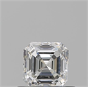 Natural Diamond 0.51 Carats, Asscher with  Cut, F Color, VS2 Clarity and Certified by GIA
