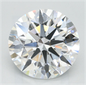 Lab Grown Diamond 3.50 Carats, Round with Excellent Cut, D Color, IF Clarity and Certified by GIA