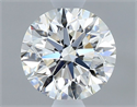 Natural Diamond 0.70 Carats, Round with Excellent Cut, H Color, VS2 Clarity and Certified by GIA