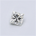 Natural Diamond 0.33 Carats, Princess with  Cut, J Color, VS1 Clarity and Certified by GIA