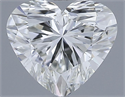 Natural Diamond 0.51 Carats, Heart with  Cut, H Color, VVS1 Clarity and Certified by IGI