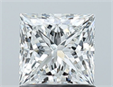 Natural Diamond 1.02 Carats, Princess with  Cut, F Color, SI1 Clarity and Certified by GIA