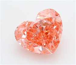 Picture of Lab Grown Diamond 3.05 Carats, Heart with  Cut, Fancy Vivid Pink Color, VVS2 Clarity and Certified by IGI
